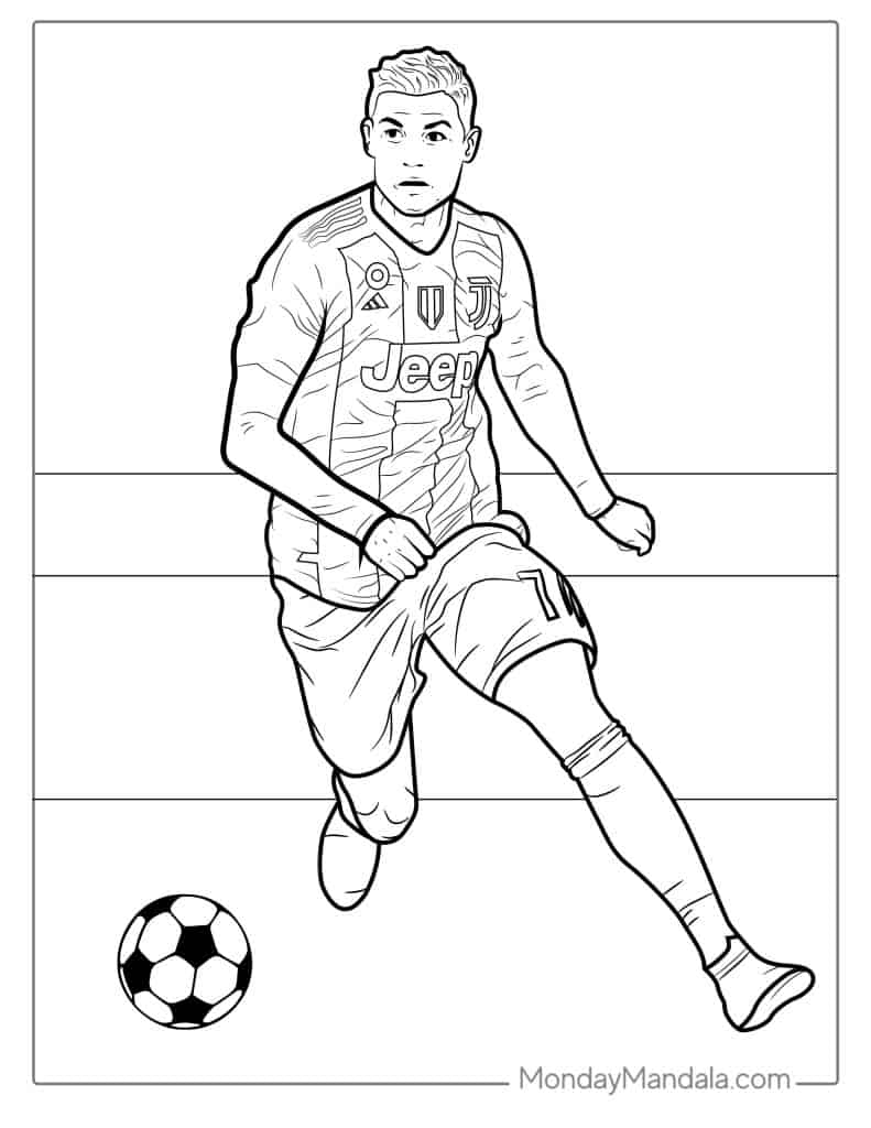ronaldo coloring page