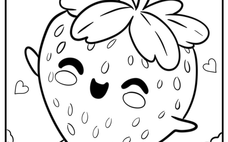 20 Strawberry Coloring Pages Free PDF Printables For Kids