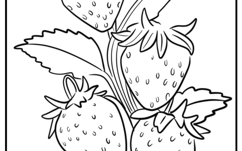 20 Strawberry Coloring Pages Free PDF Printables For Kids