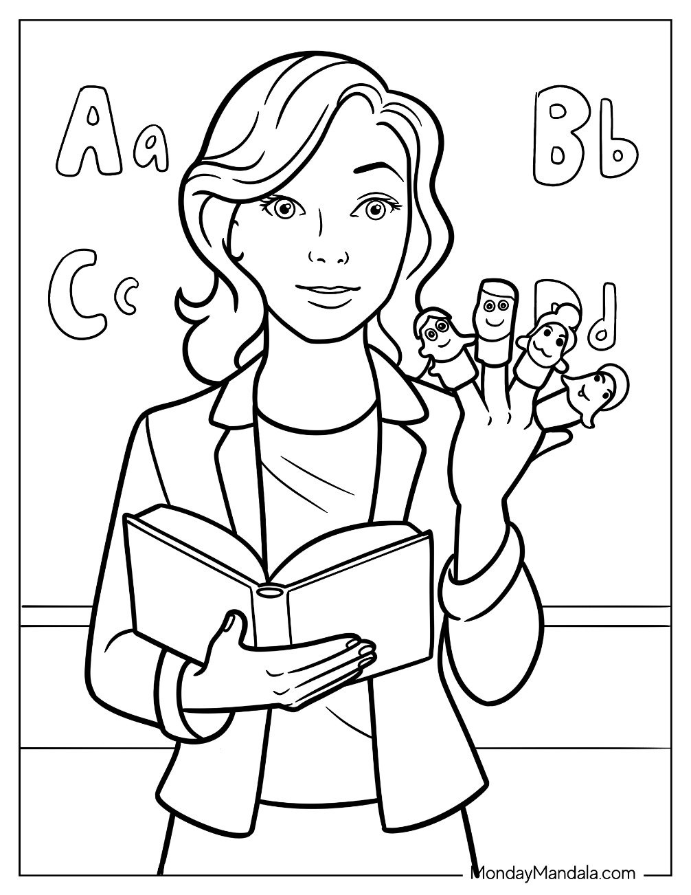 20 Teacher Coloring Pages Free PDF Printables 