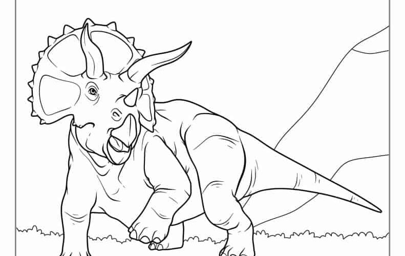 20 Triceratops Coloring Pages Free PDF Printables