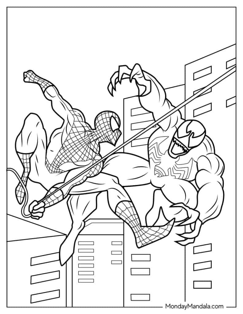 coloring pages venom