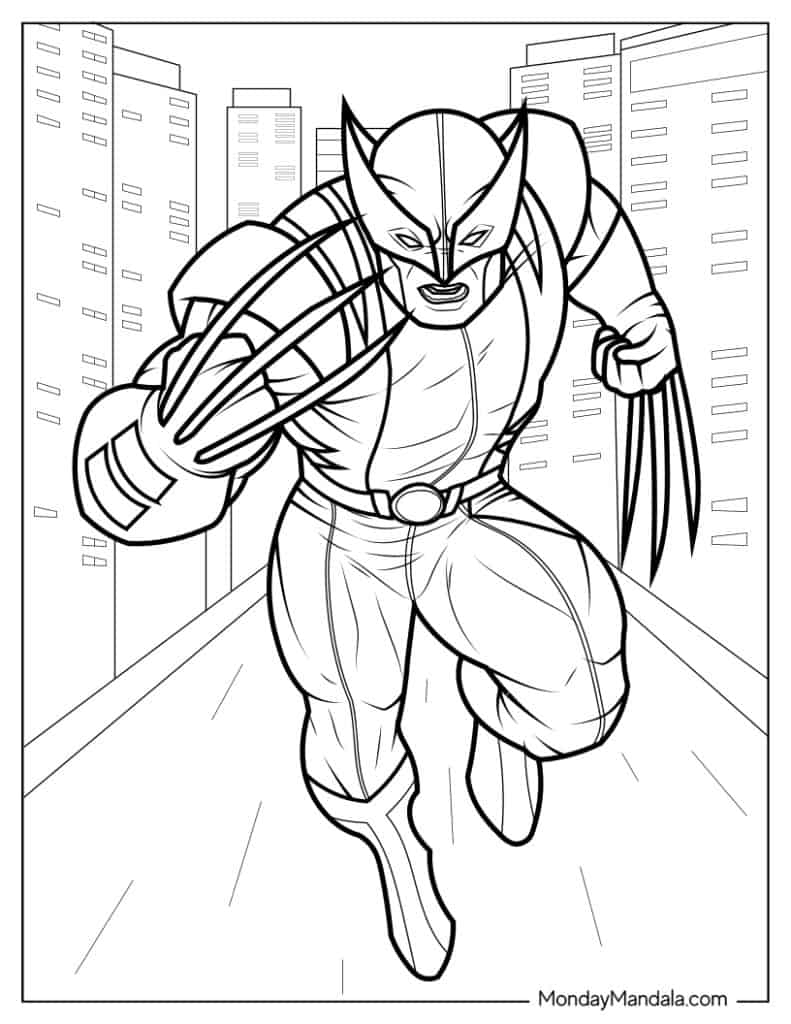 20 Wolverine Coloring Pages Free PDF Printables 