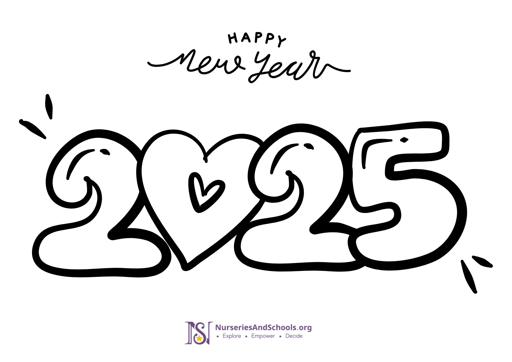 2025 Coloring Sheet Free Worksheet UK