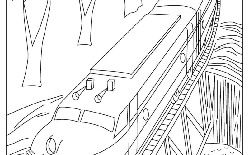 22 Free Train Coloring Pages For Download Printable PDF