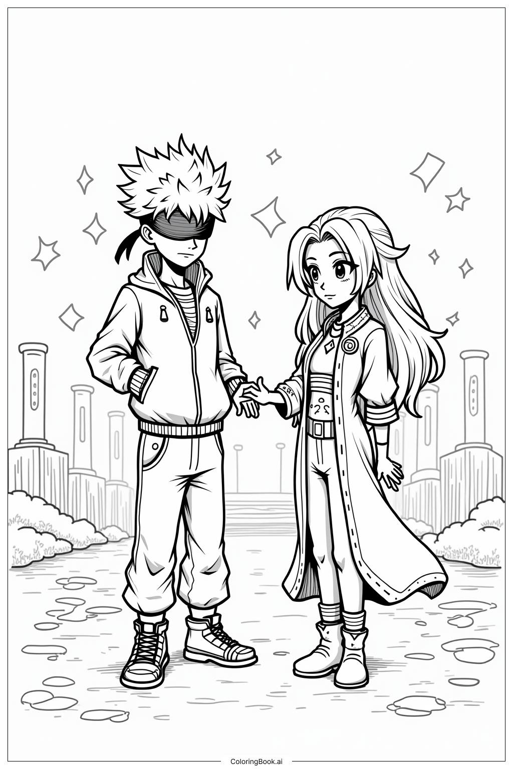 22 Gojo Coloring Pages Free PDF PNG Printables 