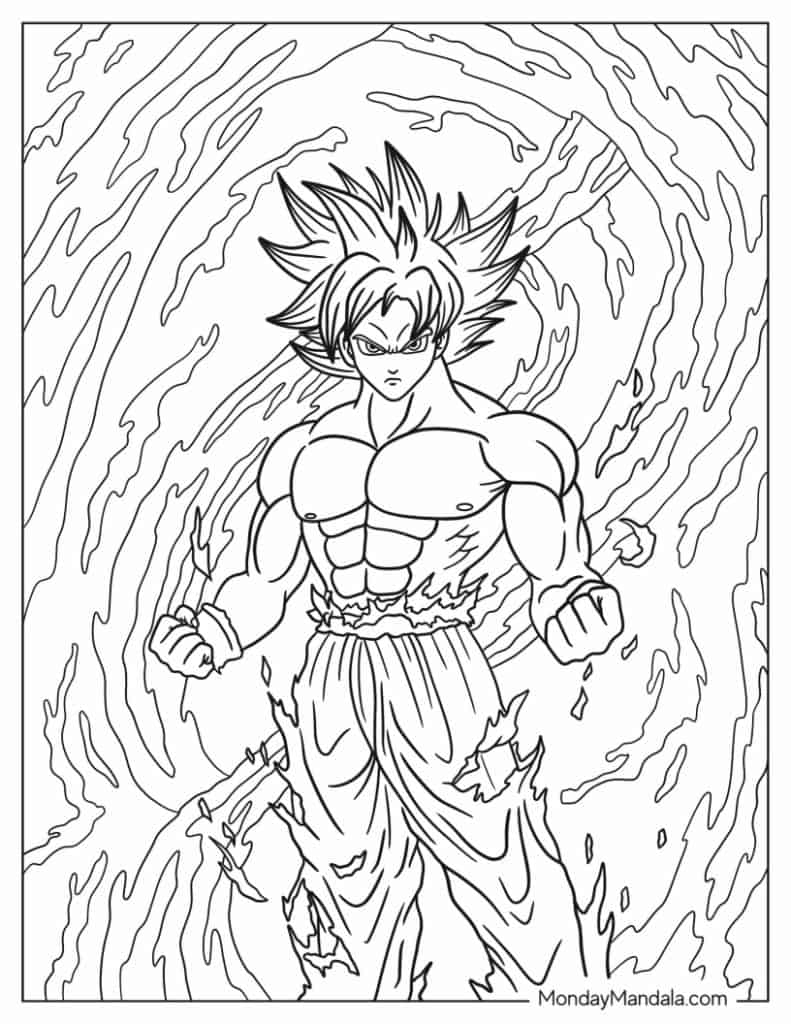 22 Goku Coloring Pages Free PDF Printables 