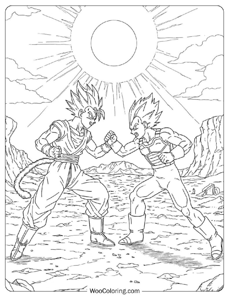 dragon ball color pages