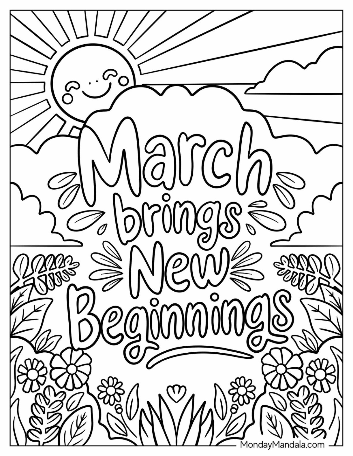 march coloring page