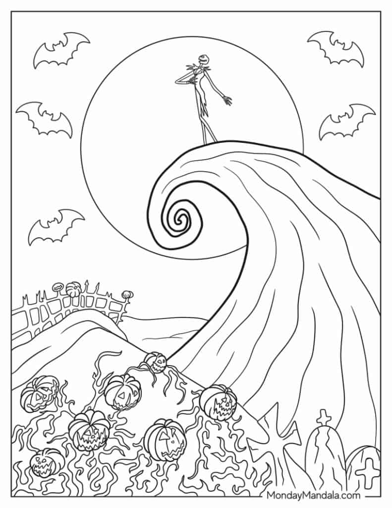 22 Nightmare Before Christmas Coloring Pages Free PDFs 22 Nightmare Before Christmas Coloring Pages Free PDFs