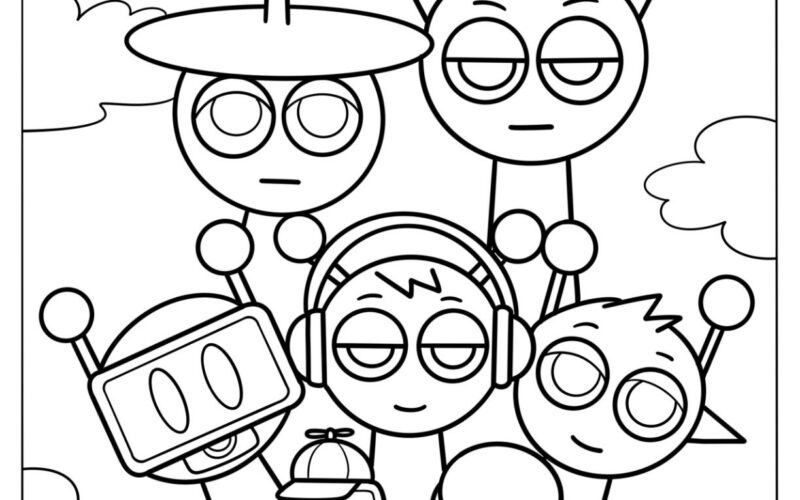 22 Sprunki Coloring Pages Free PDF Printables