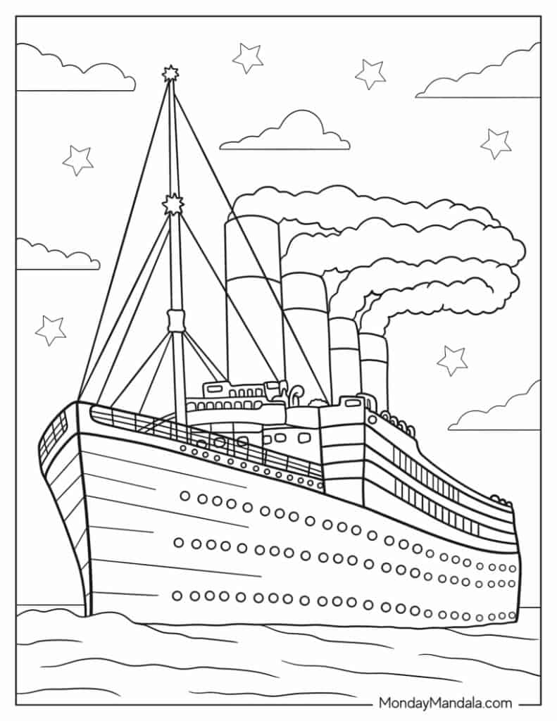 coloring pages titanic