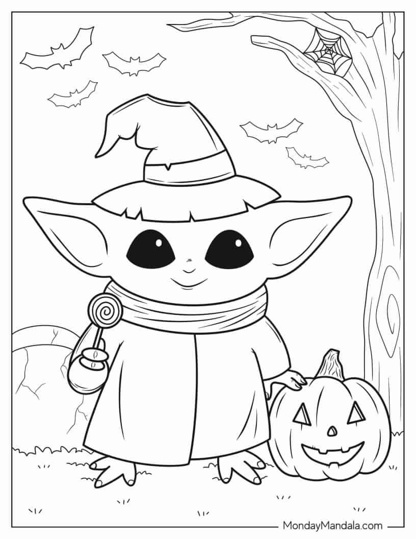 spooky coloring pages