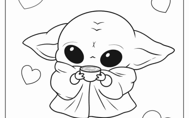 24 Baby Yoda Coloring Pages Free PDF Printables