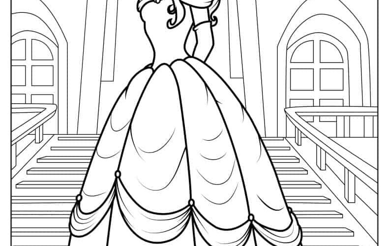 24 Belle Coloring Pages Free PDF Printables