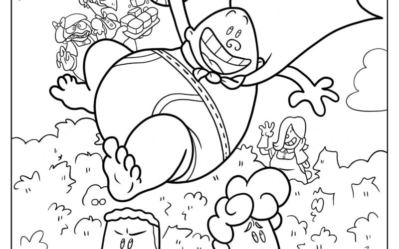 24 Captain Underpants Coloring Pages Free PDF Printables