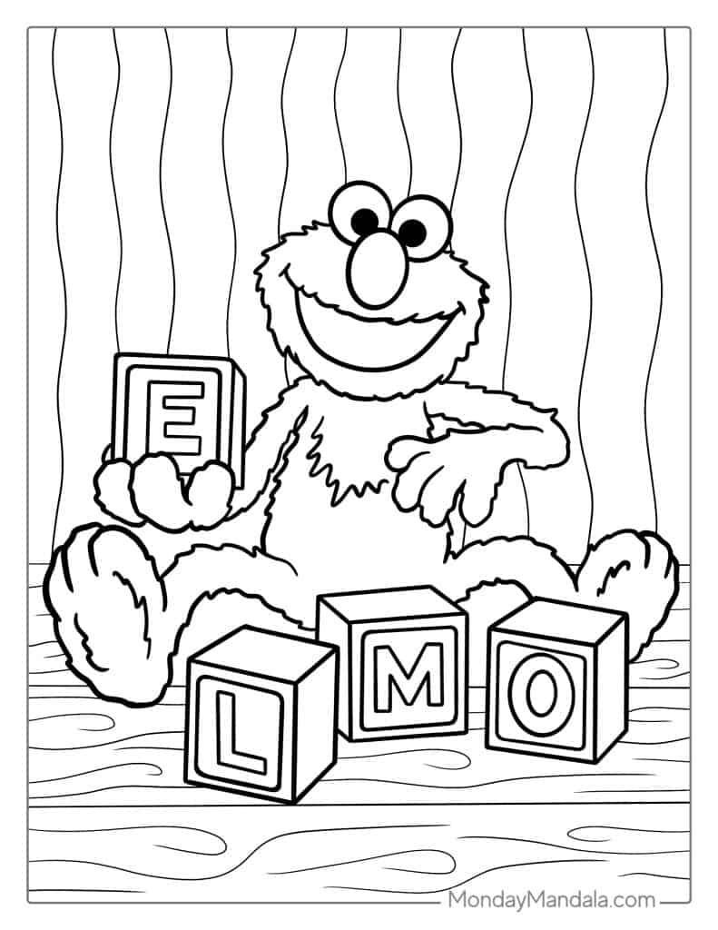 24 Elmo Coloring Pages Free PDF Printables 