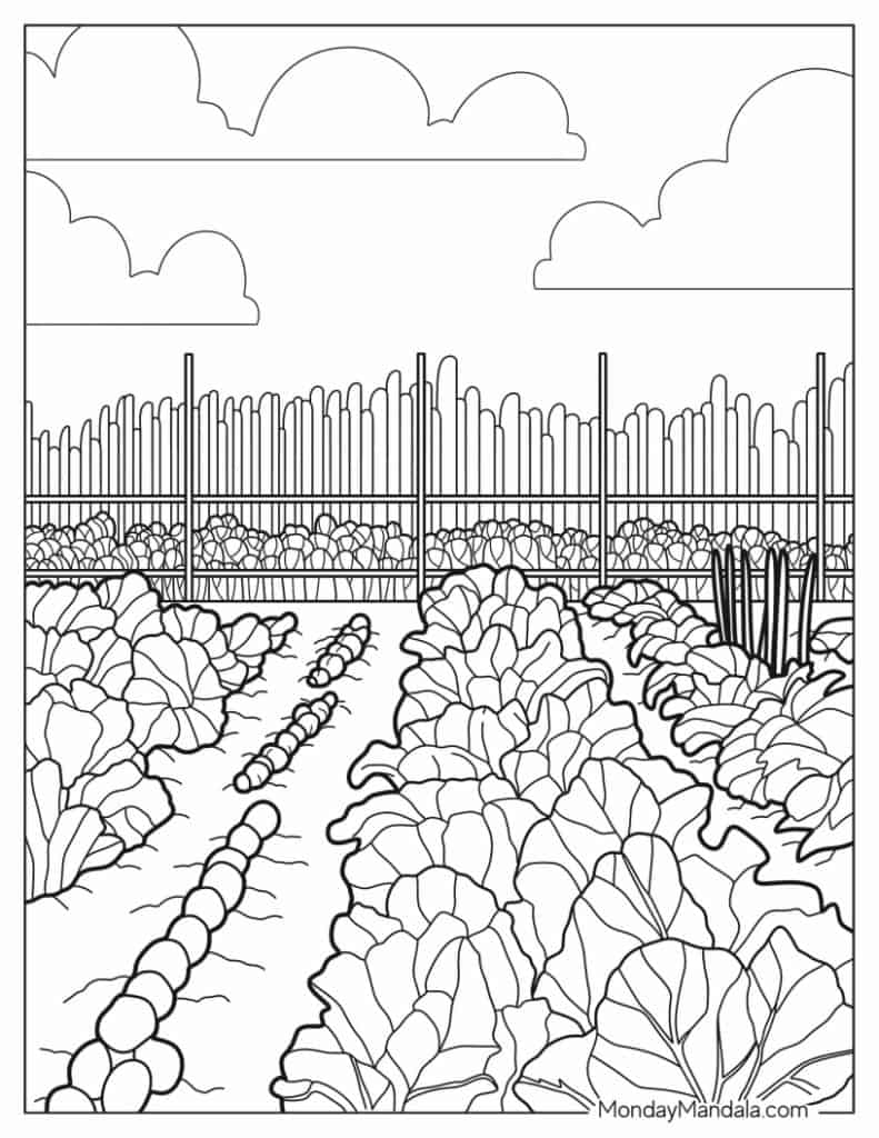 24 Garden Coloring Pages Free PDF Printables 