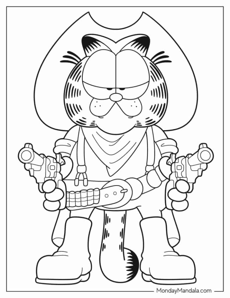 24 Garfield Coloring Pages Free PDF Printables 