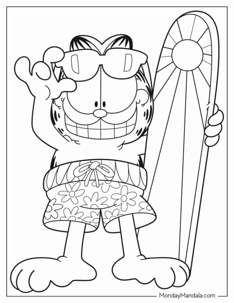 garfield coloring pages