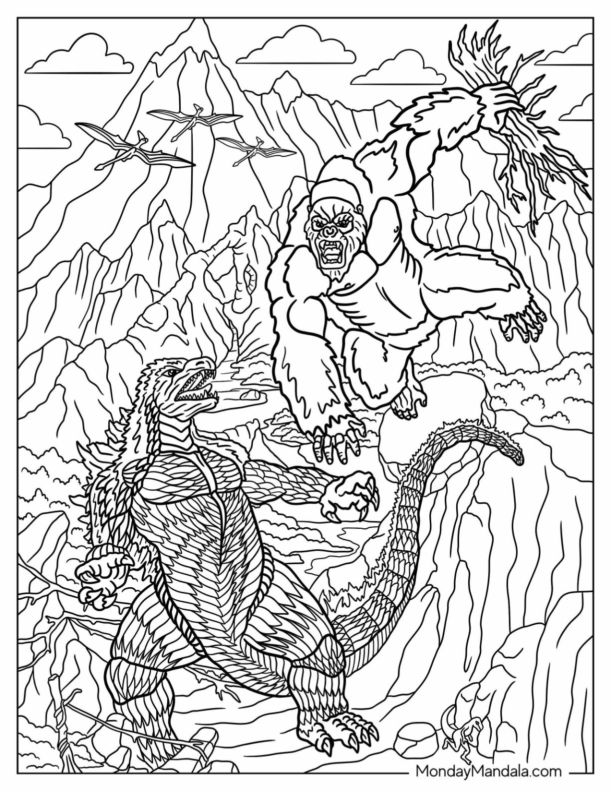 king kong coloring pages