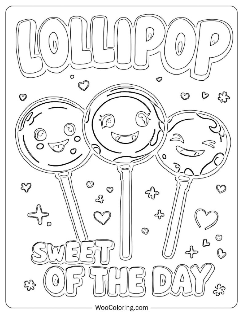 24 Lollipop Coloring Pages Free PDF To Print Woo Coloring