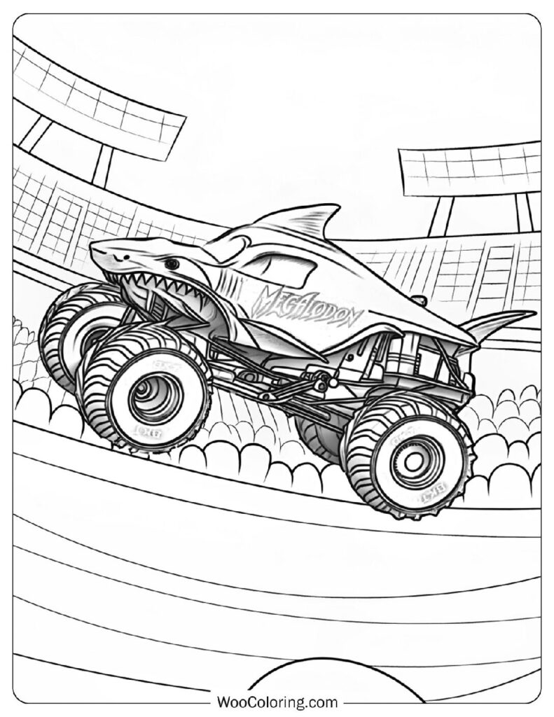 monster truck color page