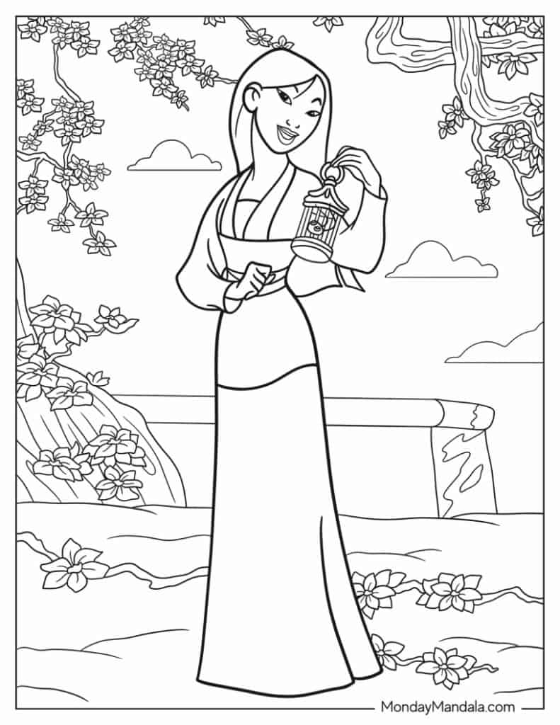 24 Mulan Coloring Pages Free PDF Printables 