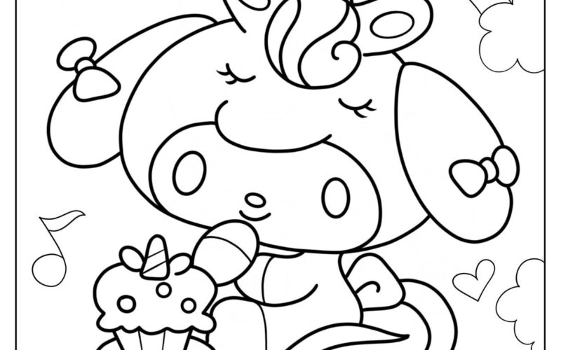 24 My Melody Coloring Pages Free PDF Printables