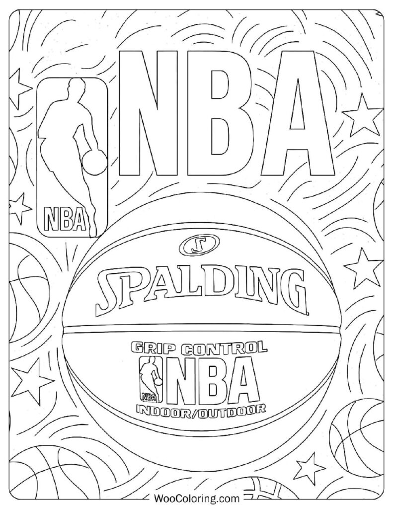 24 NBA Basketball Coloring Pages Free PDF To Print Woo Coloring