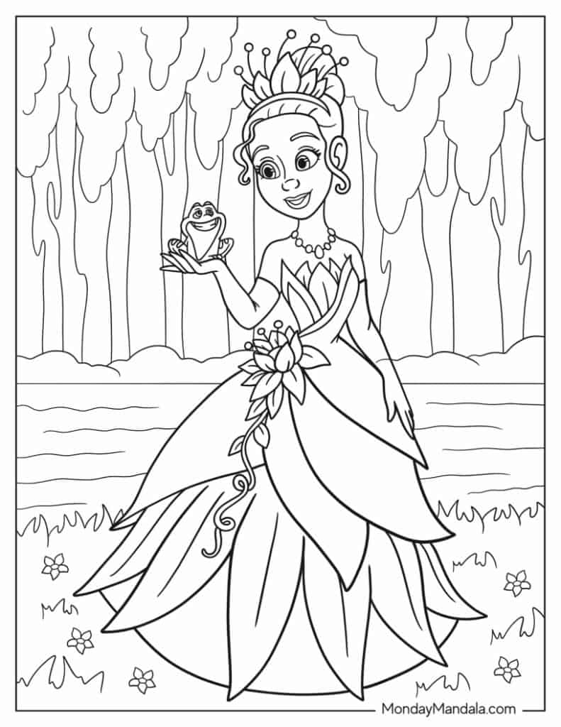 24 Princess The Frog Coloring Pages Free PDF Printables 24 Princess The Frog Coloring Pages Free PDF Printables