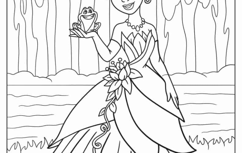 24 Princess The Frog Coloring Pages Free PDF Printables