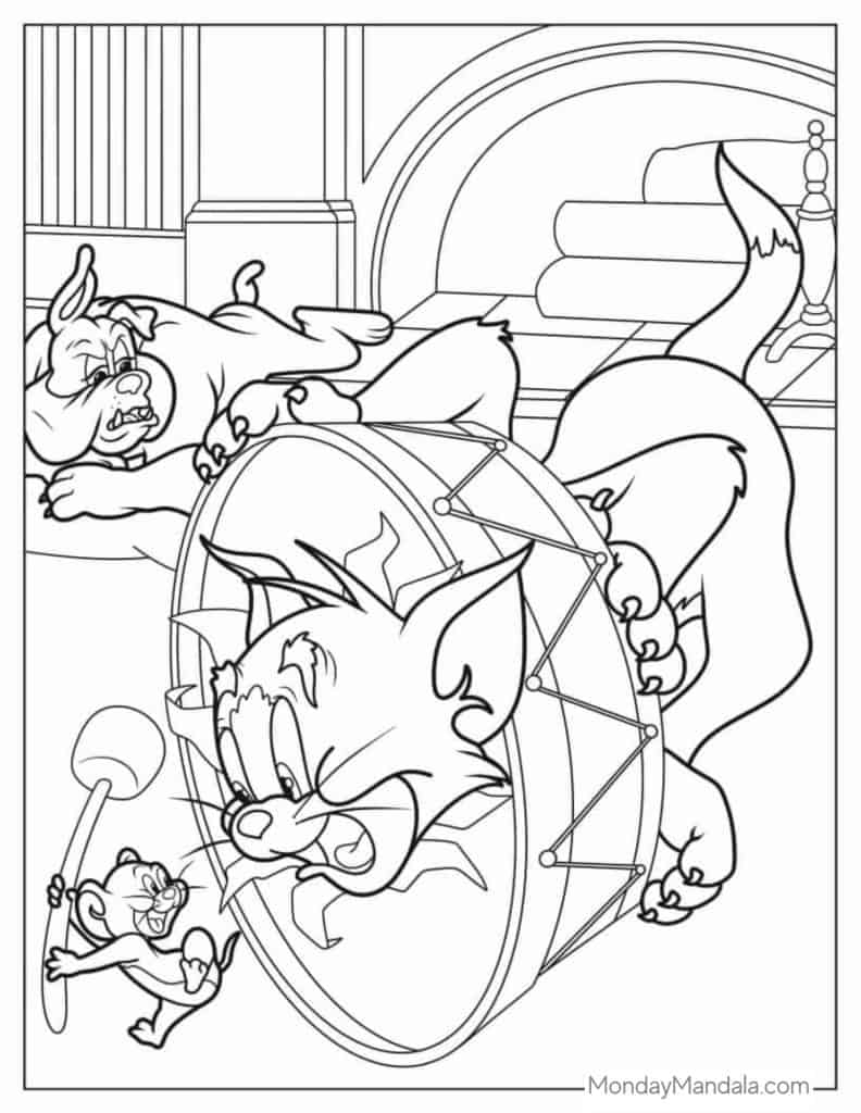 tom and jerry coloring pages