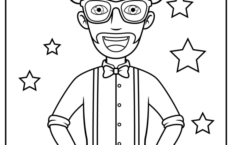 25 Blippi Coloring Pages 100 Free Printable PDFs