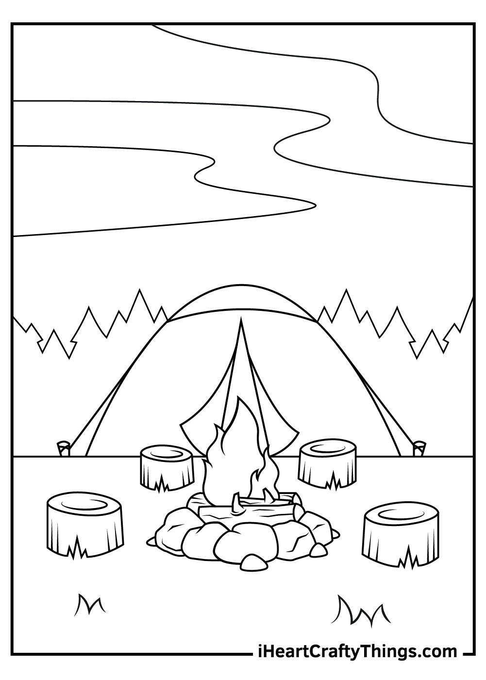 25 Camping Coloring Pages 100 Free Printables 