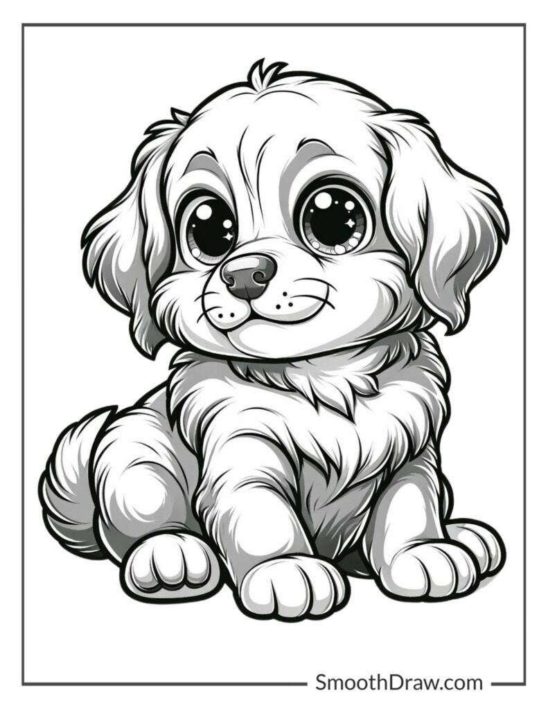 25 Dog Coloring Pages Cute Puppies Cartoon Dogs