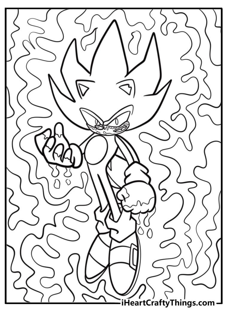 dark sonic coloring pages