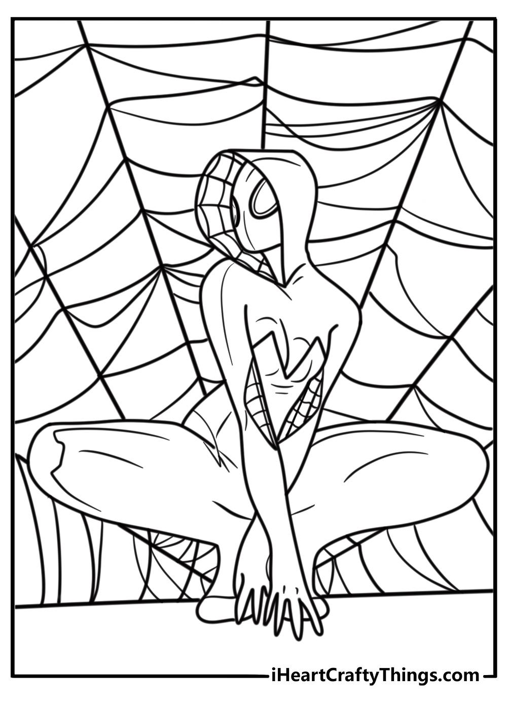 ghost spider coloring page