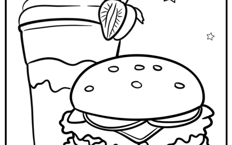 25 Hamburger Coloring Pages Easy Free Printable PDFs