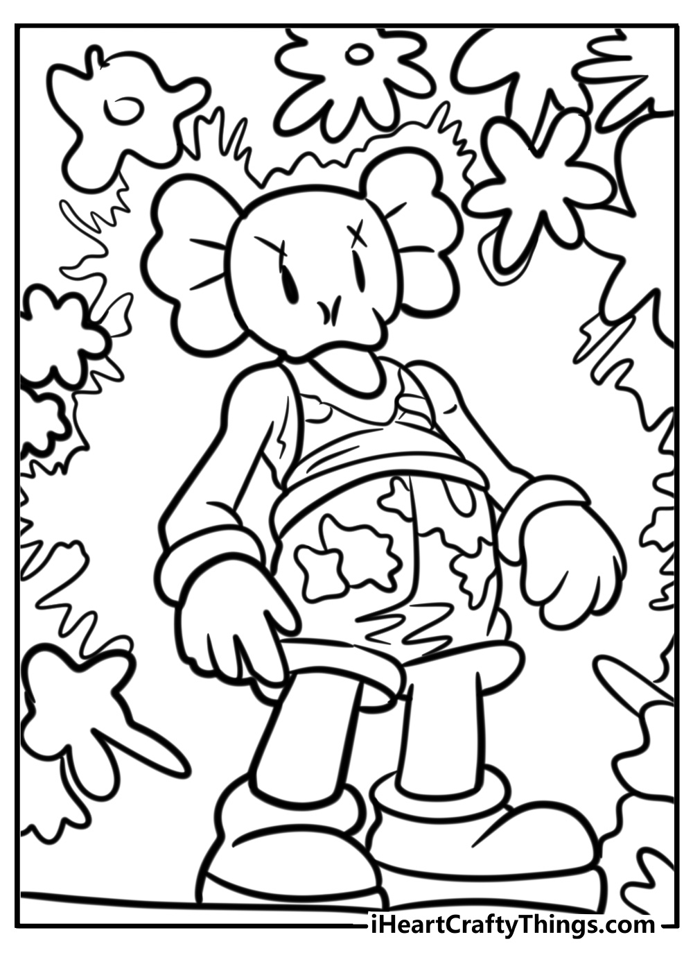 25 Kaws Coloring Pages 100 Free To Printables To Download 