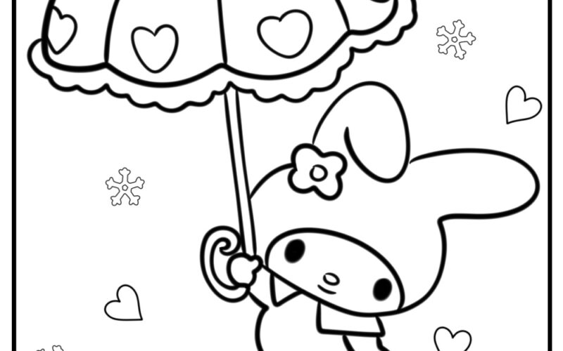 25 My Melody Coloring Pages For Kids 100 Free To Print