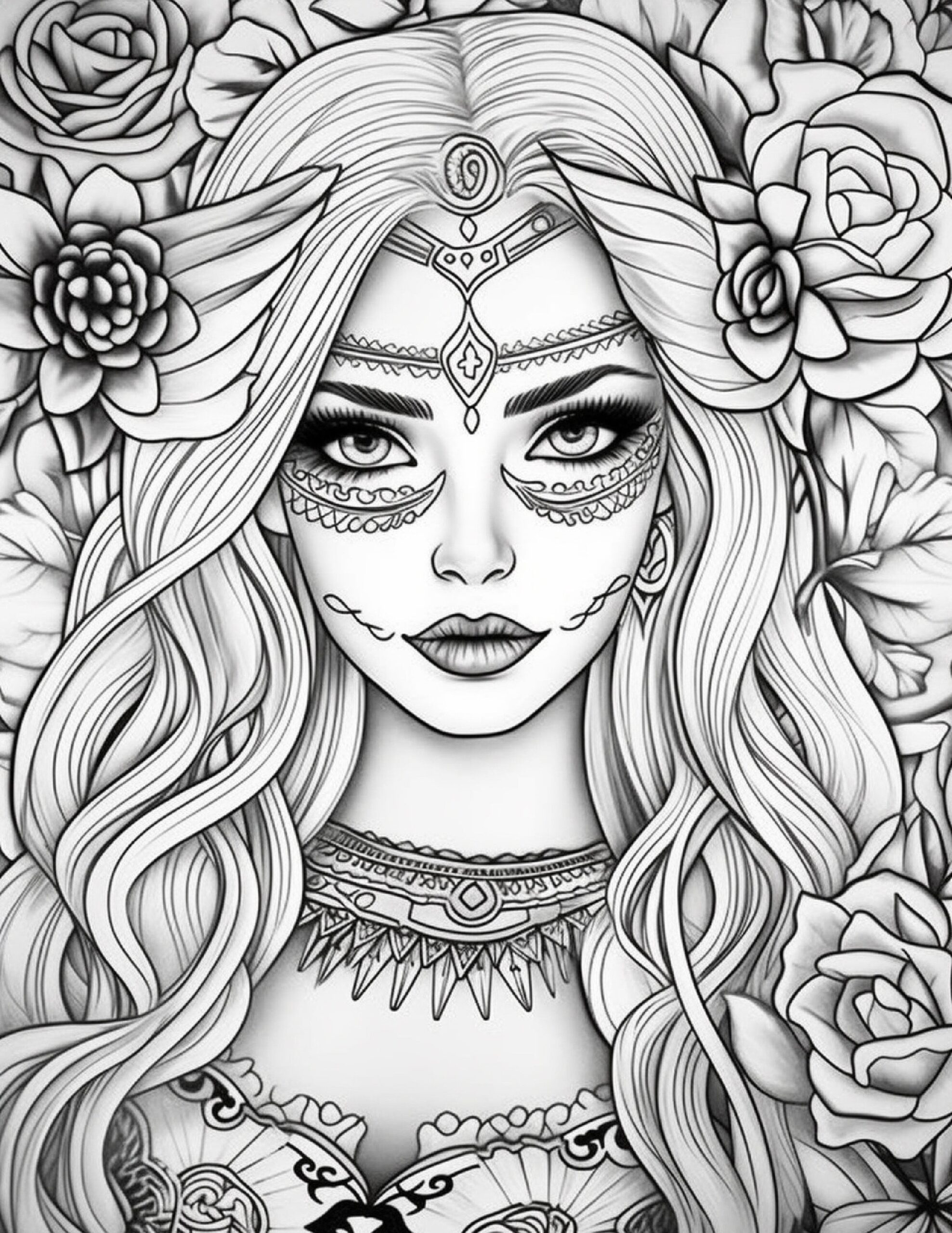 girl coloring page