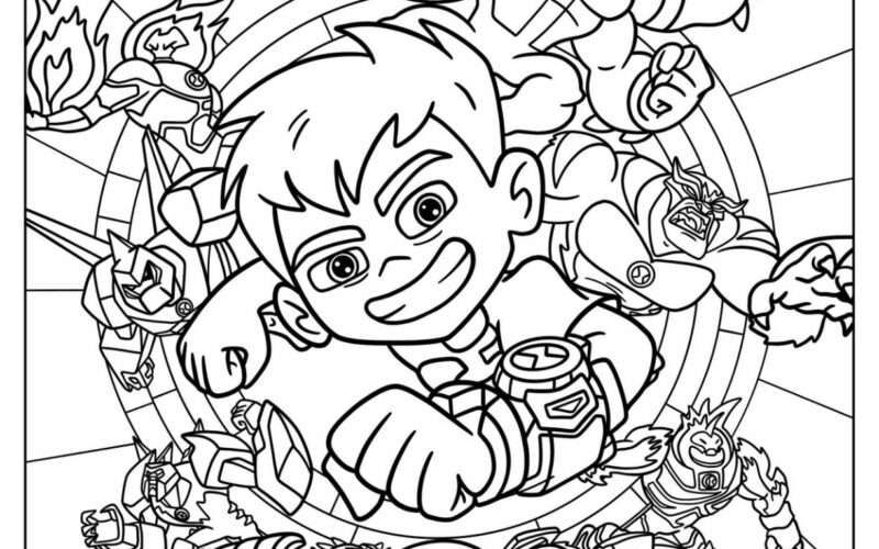 26 Ben 10 Coloring Pages Free PDF Printables