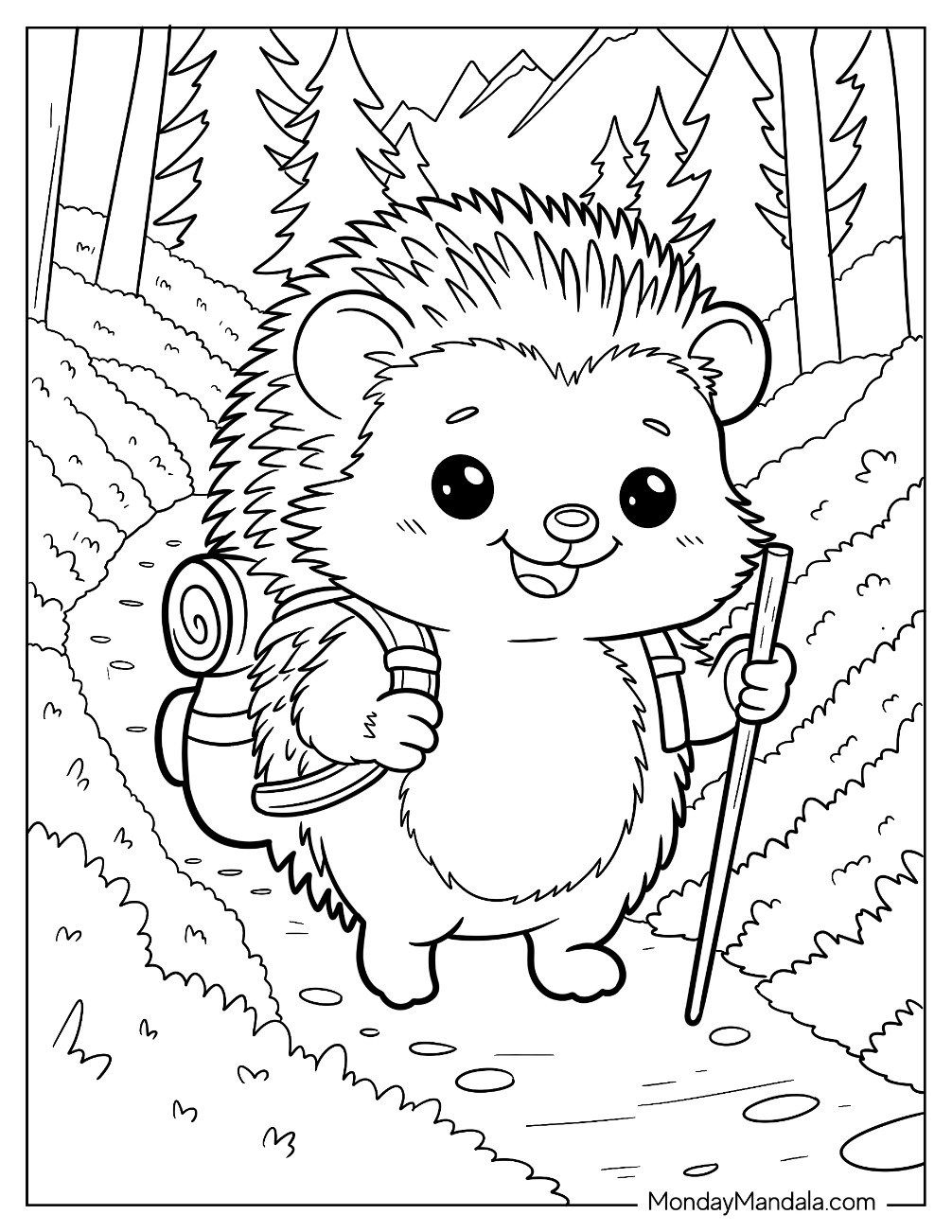 26 Hedgehog Coloring Pages Free PDF Printables 