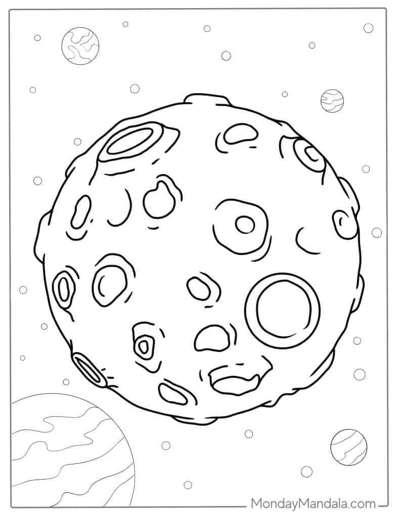 moon coloring page