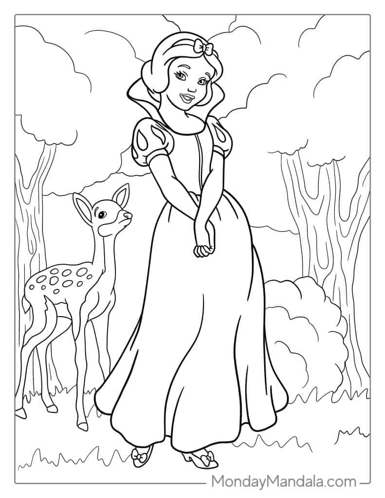 snow white coloring page snow white coloring page