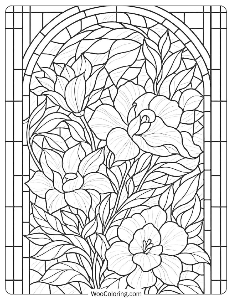 26 Stained Glass Coloring Pages Free PDF To Print Woo Coloring