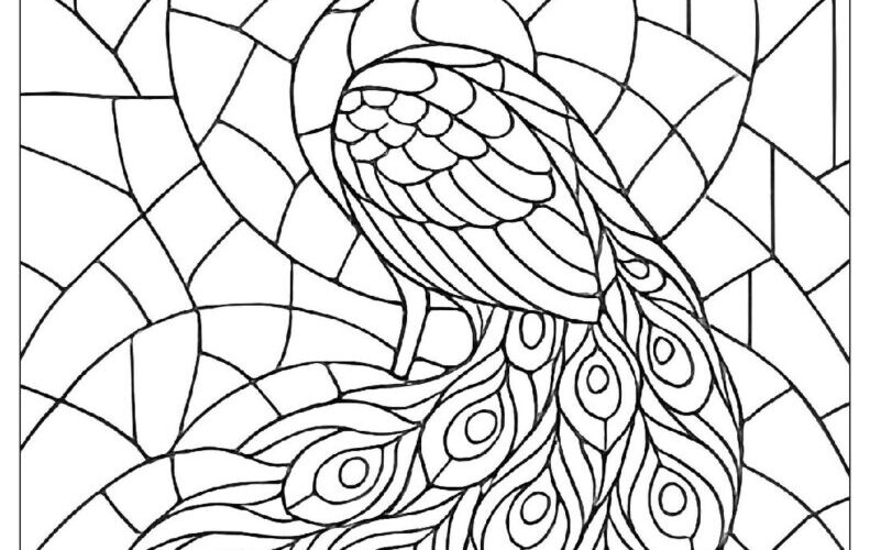 26 Stained Glass Coloring Pages Free PDF To Print Woo Coloring