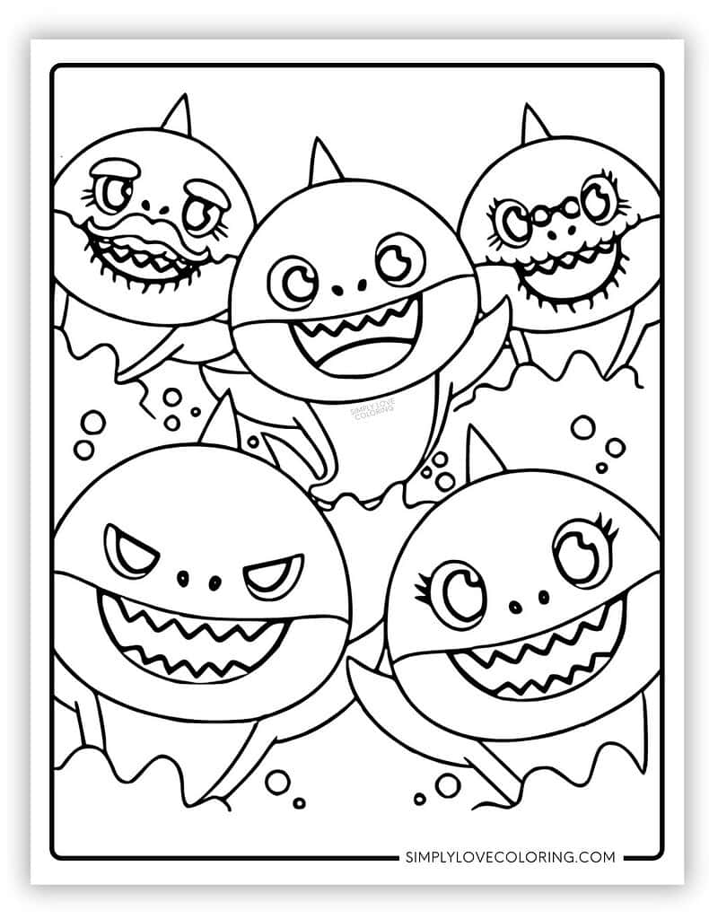 27 Baby Shark Coloring Pages Free PDF Printables Simply Love Coloring