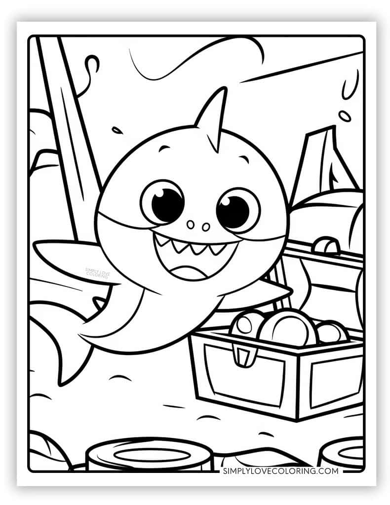 baby shark coloring pages
